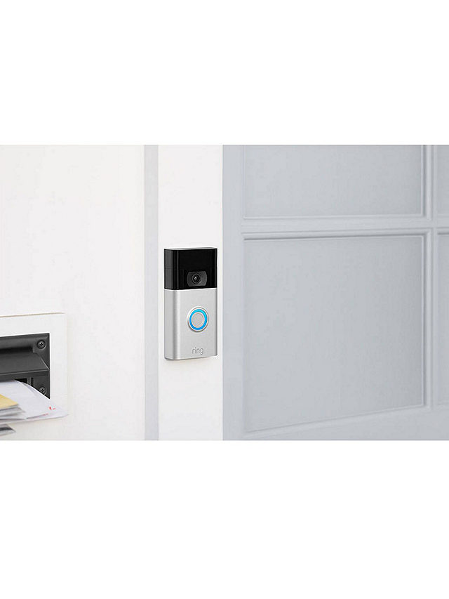 Ring Smart Video Doorbell 1 (2nd Generation) with Built-in Wi-Fi & Camera, Satin Nickel