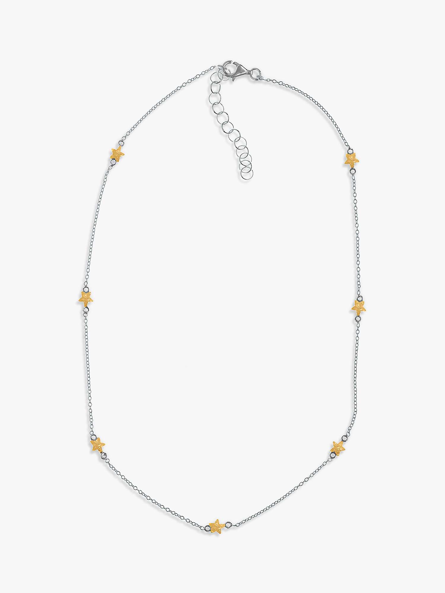 Buy Nina B Two-Tone Star Collar Necklace, Silver/Gold Online at johnlewis.com