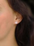 Nina B Snowflake Stud Earrings, Silver