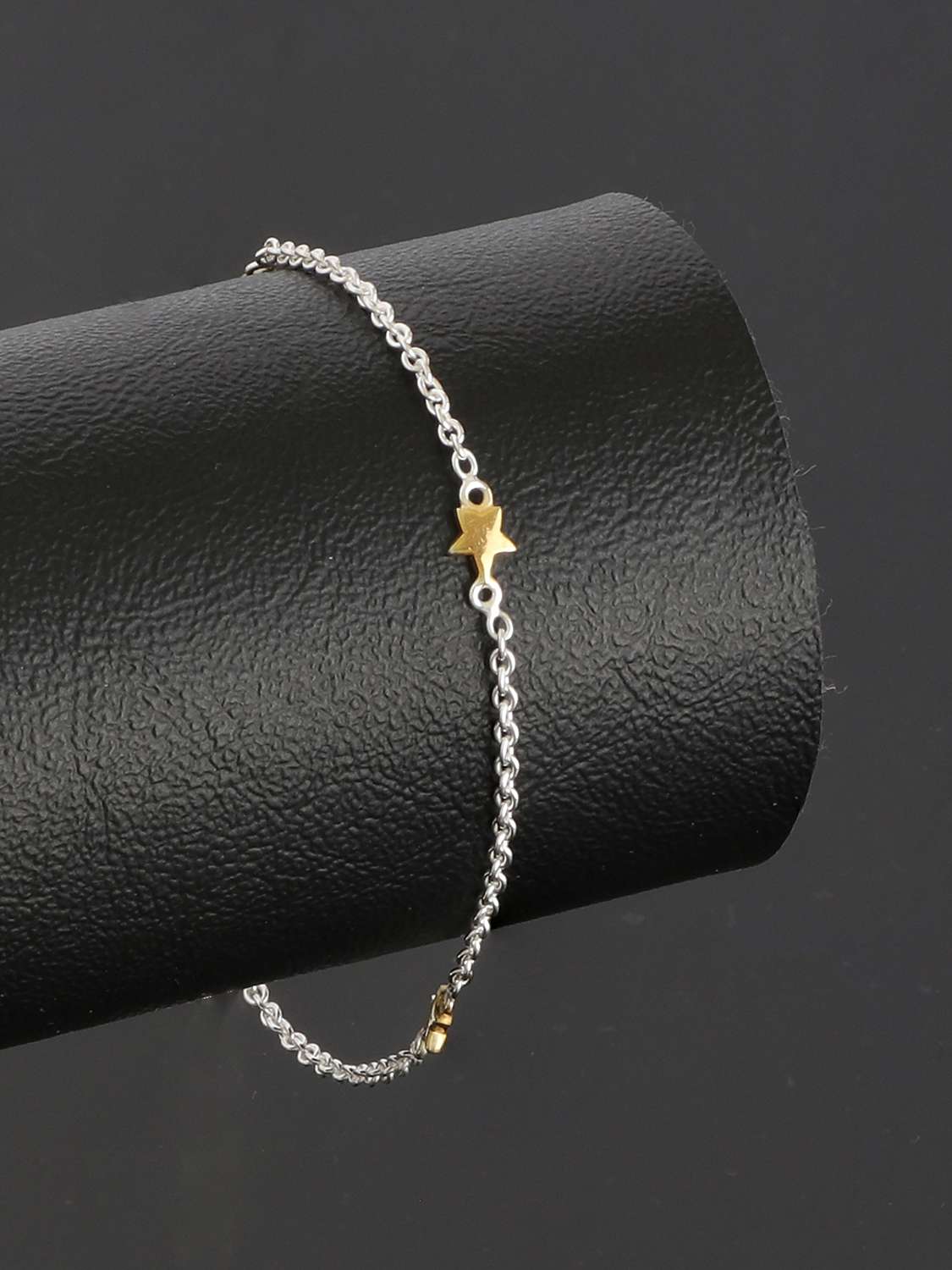 Buy Nina B Two-Tone Star Chain Bracelet, Silver/Gold Online at johnlewis.com