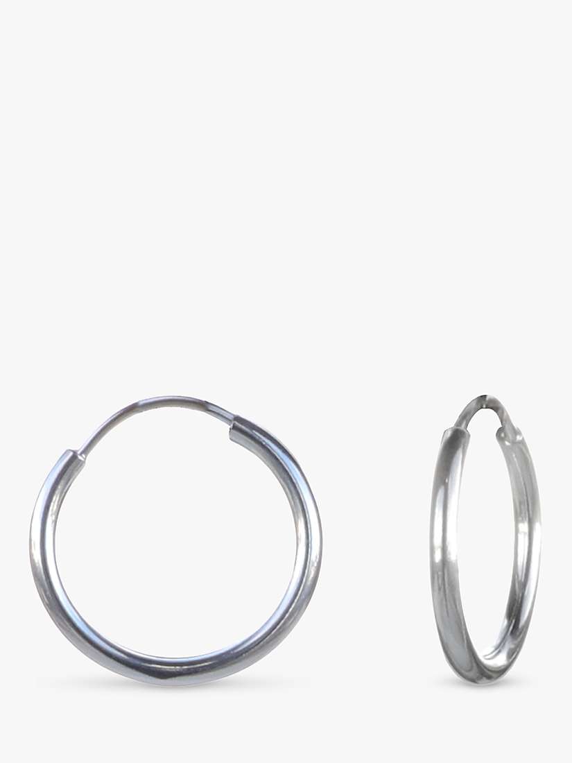 Buy Nina B Small Hoop Earrings, Silver Online at johnlewis.com