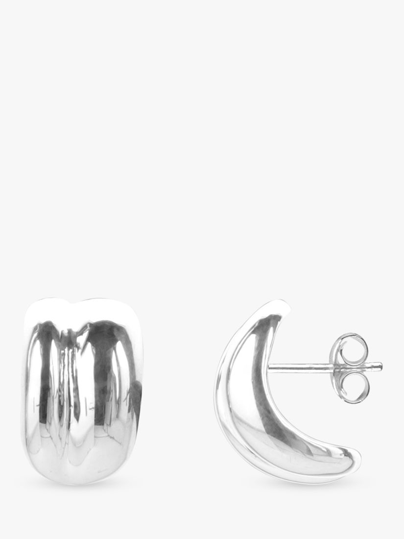 Nina B Cumulus Clouds Stud Earrings, Silver at John Lewis & Partners