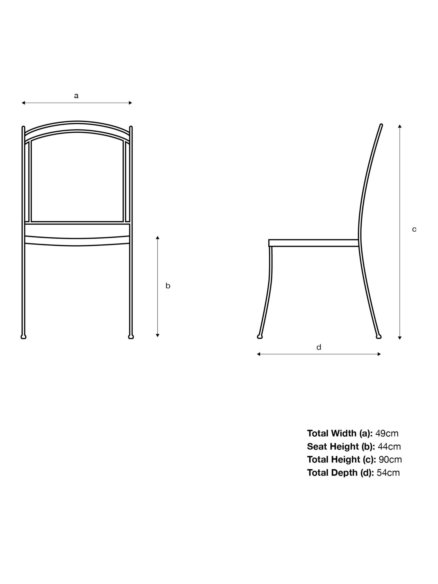 John Lewis Henley by KETTLER Straight Sided Garden Chair Set of 2