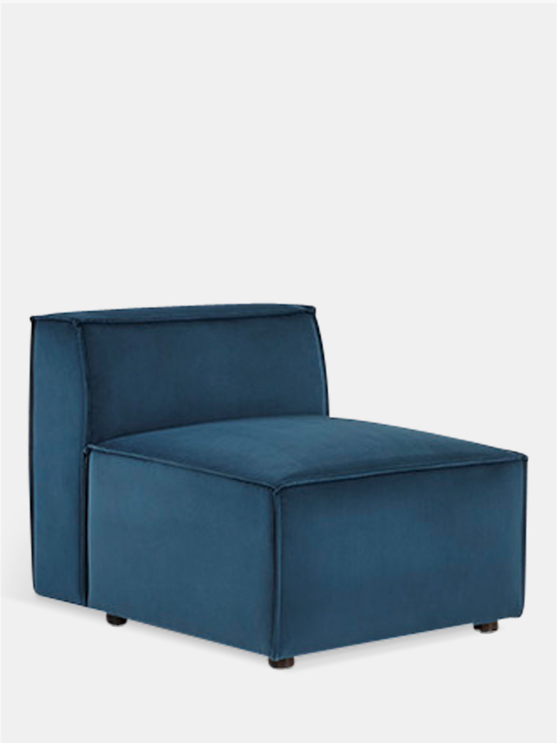 Model 03 Range, Swyft Model 03 Medium Middle Sofa Unit, Teal Velvet