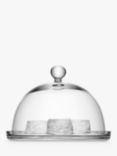 LSA International Vienna Glass Cake / Cheese Dome & Plate, 25cm, Clear