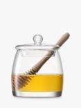 LSA International Serve Glass Honey Pot & Dipper, 590ml, Clear