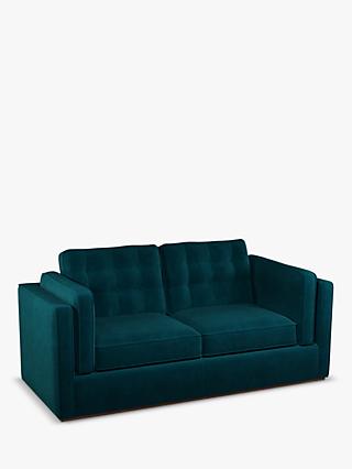 Lyon Range, John Lewis + Swoon Lyon Medium 2 Seater Sofa Bed, Wildwood Green Velvet