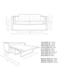 John Lewis + Swoon Lyon Medium 2 Seater Leather Sofa Bed