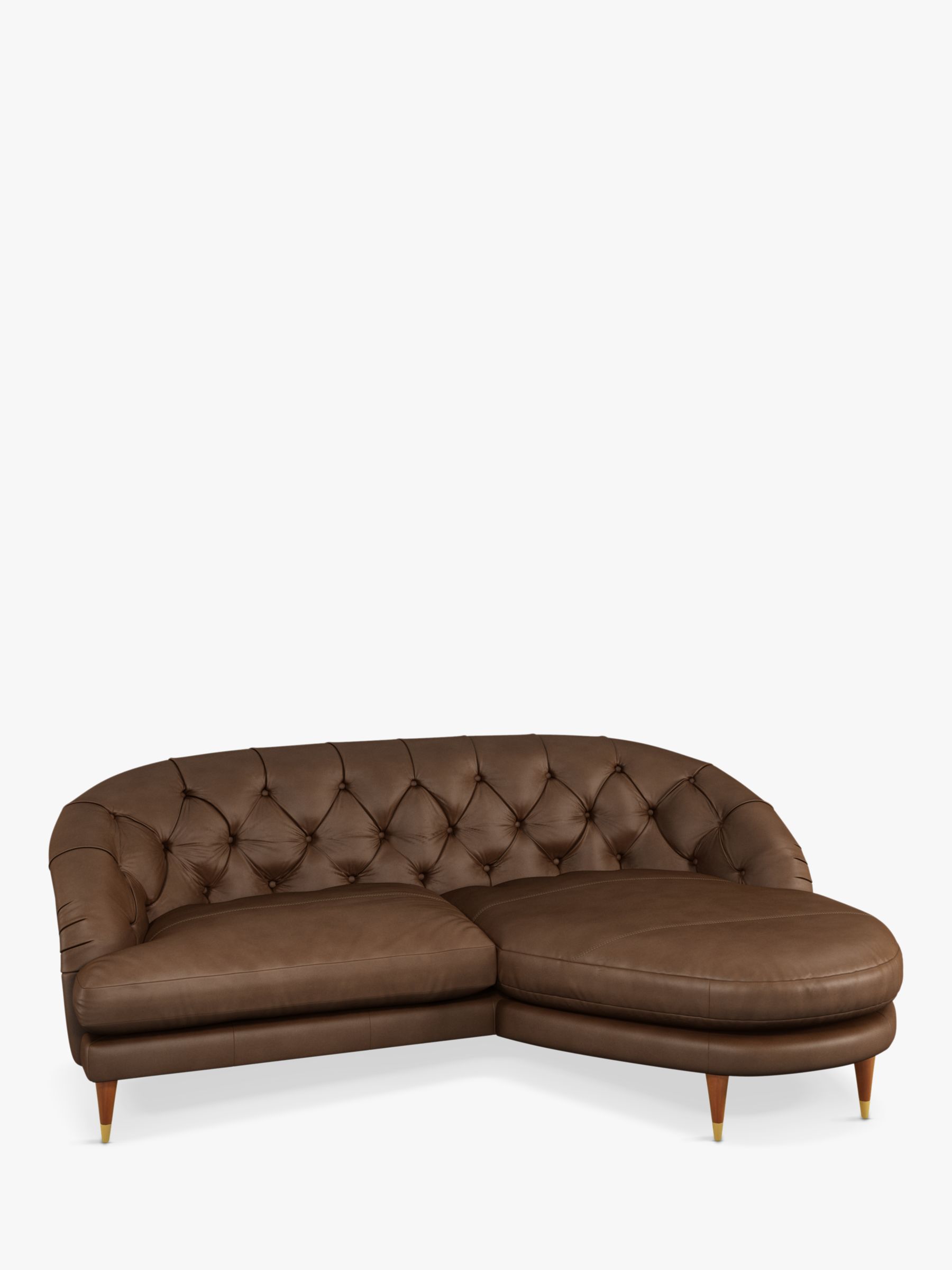 Radley Range, John Lewis + Swoon Radley Chaise End Leather Sofa, Sellvagio Cognac