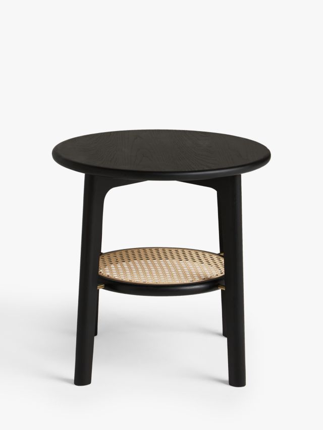 Small black shop rattan table