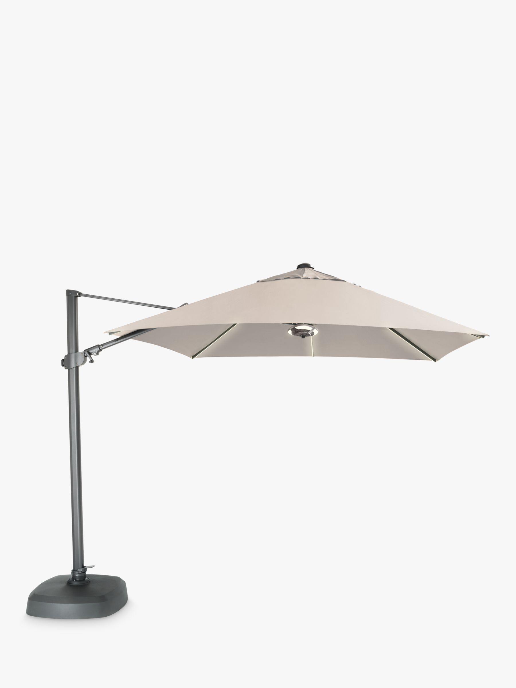 Photo of Kettler freestanding led light parasol & base with wireless speakers 3m