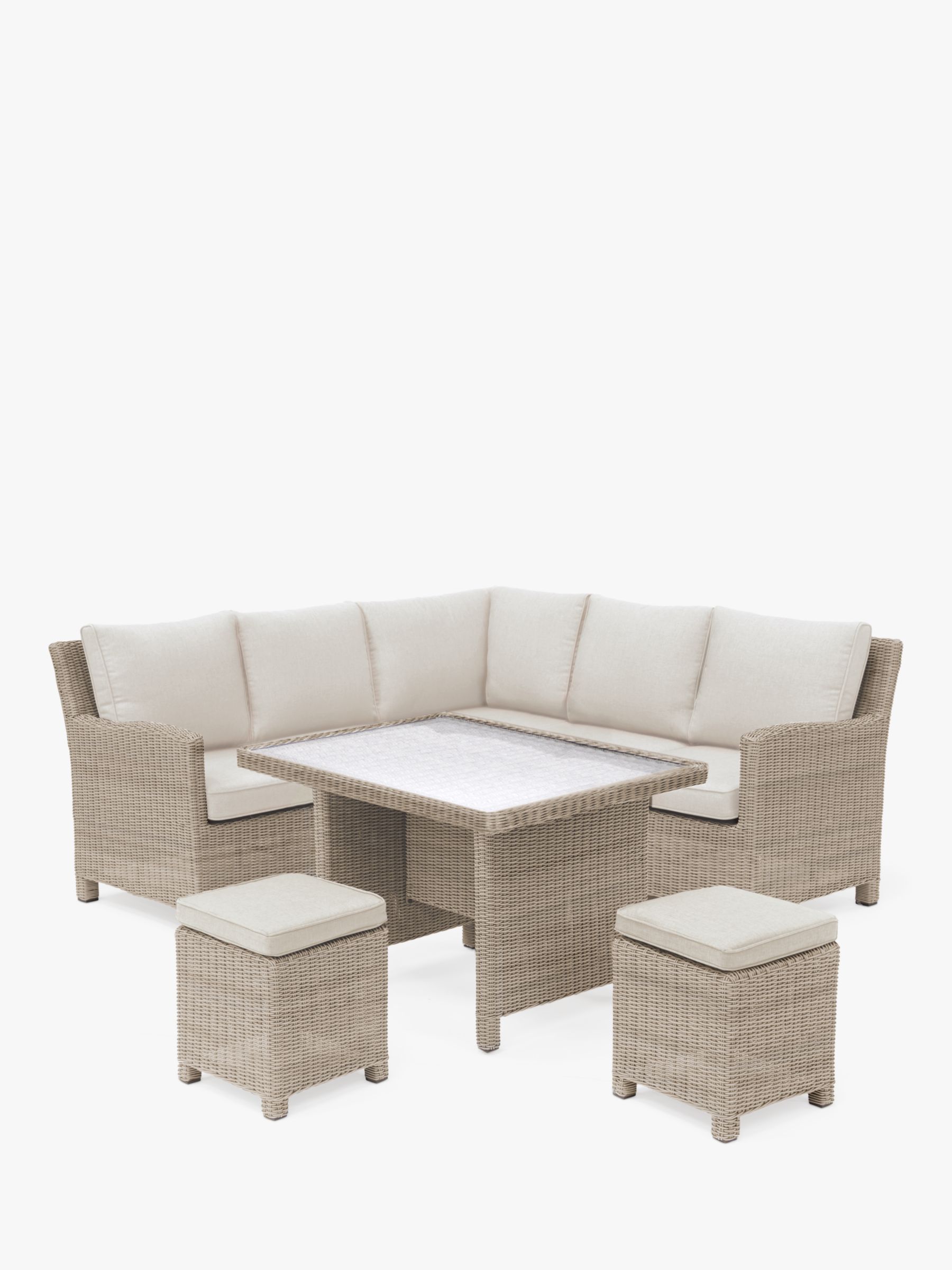 Photo of Kettler palma 7-seater corner garden mini casual dining set with glass top table