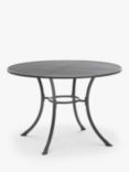 John Lewis Henley by KETTLER 6-Seater Round Garden Dining Table, Iron Grey