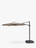 KETTLER Freestanding 360 Rotating Arm Parasol & Base, 3m, Stone