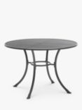 John Lewis Henley by KETTLER 4-Seater Round Garden Dining Table, 110cm, Iron Grey