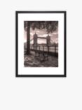 Tower Bridge London Framed Print & Mount, 55.5 x 45.5, Black/White