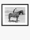 Dog On Horseback Framed Print & Mount, 45 x 55.5cm, Black/White