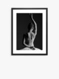 Ballerina Pose Framed Photographic Print & Mount, 86 x 66cm, Black/White