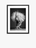 Ballerina Bow Framed Photographic Print & Mount, 86 x 66cm, Black/White