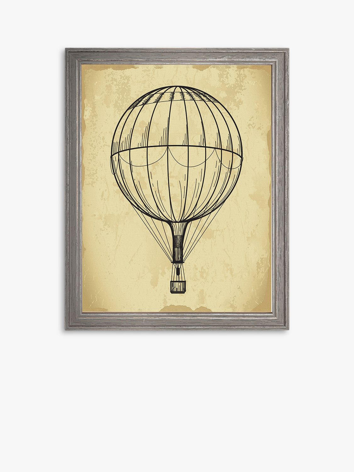 Air Balloon 'Travel IV' Framed Print, 42 x 36cm, Brown