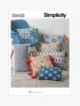 Simplicity Pillow Sewing Pattern S9403, OS