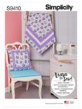 Simplicity Quilted Blanket & Pillow Sewing Pattern S9410, OS