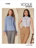 Vogue Misses' Ruffle Detail Top Sewing Pattern V1824