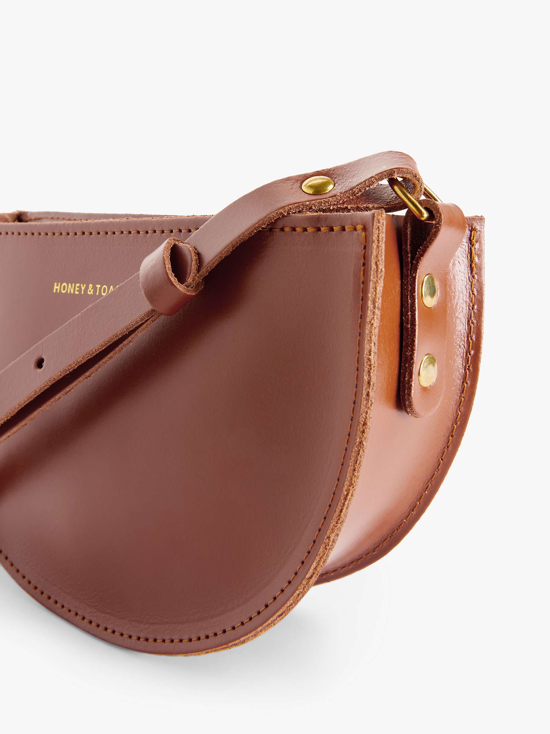 Buy Honey & Toast Half Moon Leather Shoulder Bag Online at johnlewis.com