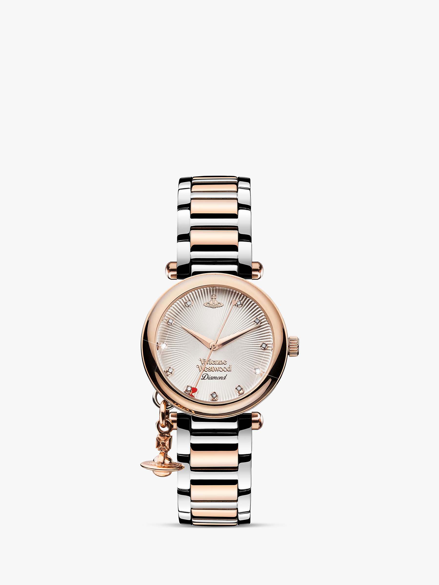 Vivienne Westwood VV006SLRS Women's Orb Diamond Bracelet Strap Watch ...