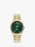 Vivienne Westwood Women's The Wallace Swarovski Crystal Bracelet Strap Watch, Gold/Green VV208GDGD