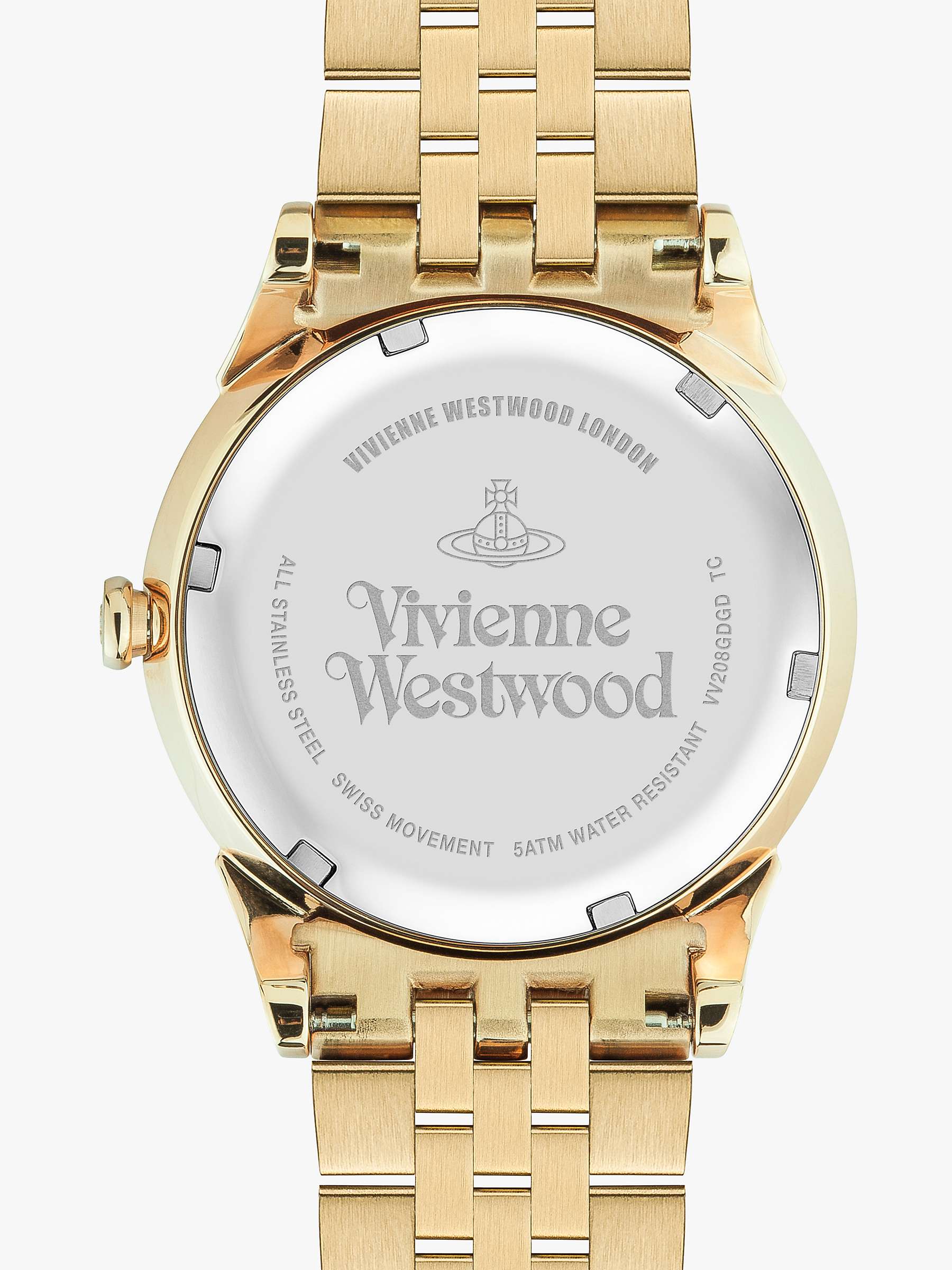 Buy Vivienne Westwood Women's The Wallace Swarovski Crystal Bracelet Strap Watch, Gold/Green VV208GDGD Online at johnlewis.com