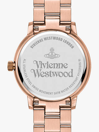 Vivienne Westwood Women's Bloomsbury Date Bracelet Strap Watch, Rose Gold VV152RSRS