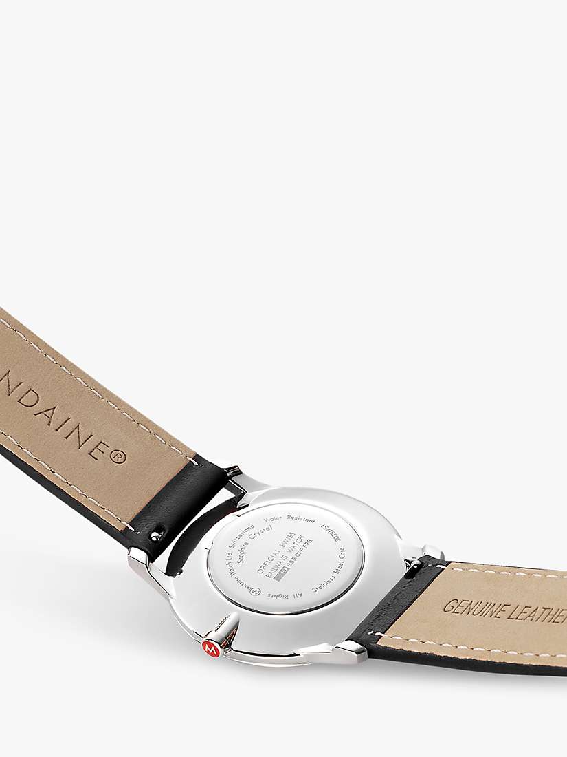 Buy Mondaine Unisex Simply Elegant Leather Strap Watch Online at johnlewis.com