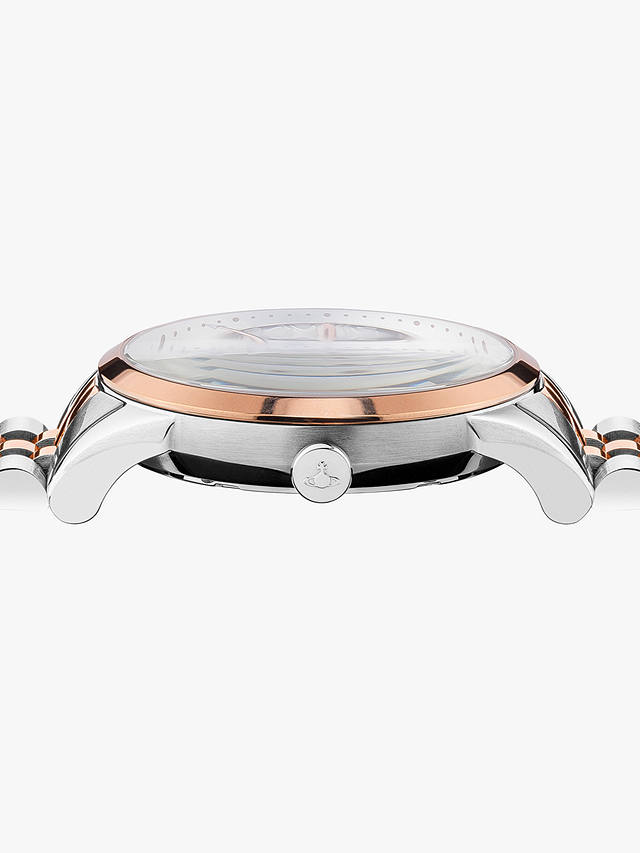 Vivienne Westwood Women's The Wallace Swarovski Crystal Two-Tone Bracelet Strap Watch, Silver VV208RSSL