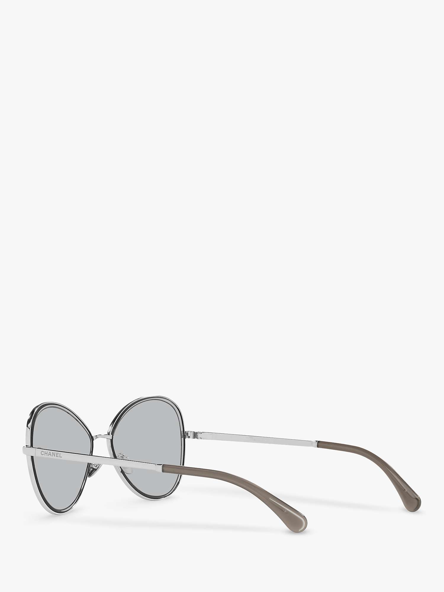 Buy CHANEL Irregular Sunglasses CH4266 Silver/Grey Online at johnlewis.com