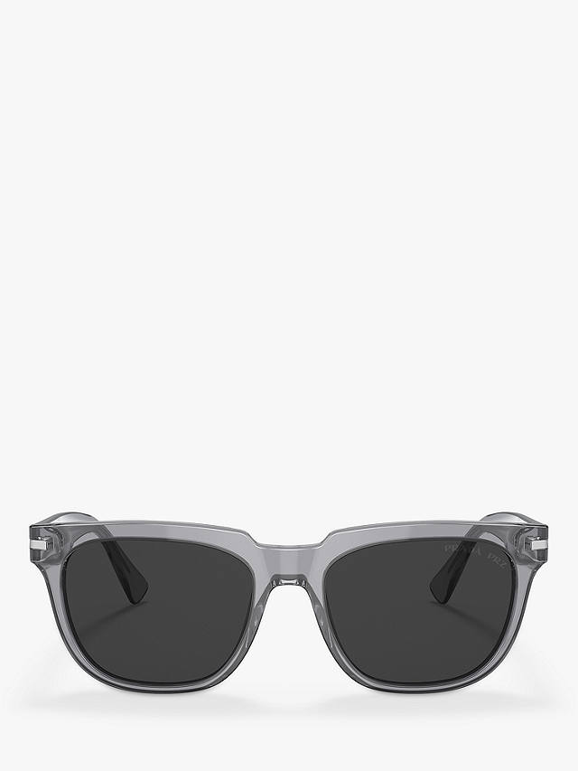 Prada PR 04YS Men's Polarised Pillow Sunglasses, Transparent Grey