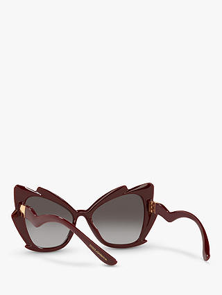 Dolce & Gabbana DG616632 Women's Cat's Eye Sunglasses, Bordeaux