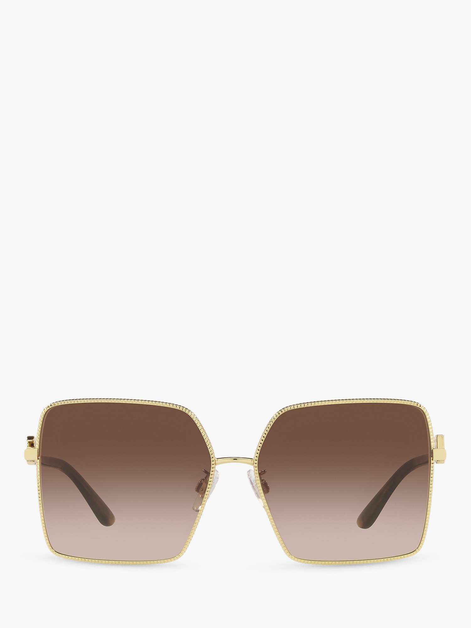 Buy Dolce & Gabbana DG227902 Women's Square Sunglasses, Gold Online at johnlewis.com