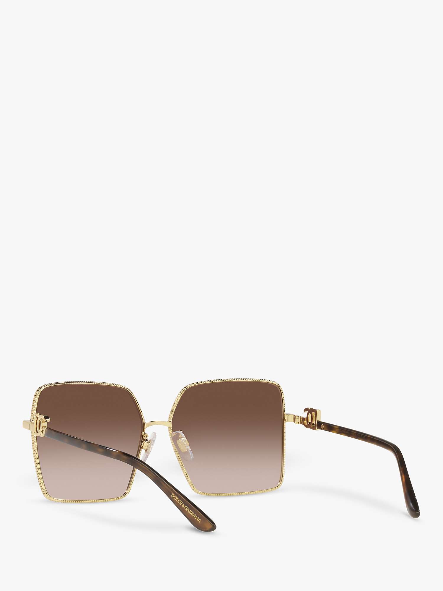Buy Dolce & Gabbana DG227902 Women's Square Sunglasses, Gold Online at johnlewis.com