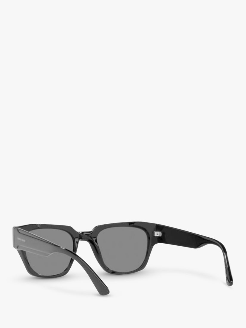 Emporio Armani AR8147 Men's Rectangular Sunglasses, Black