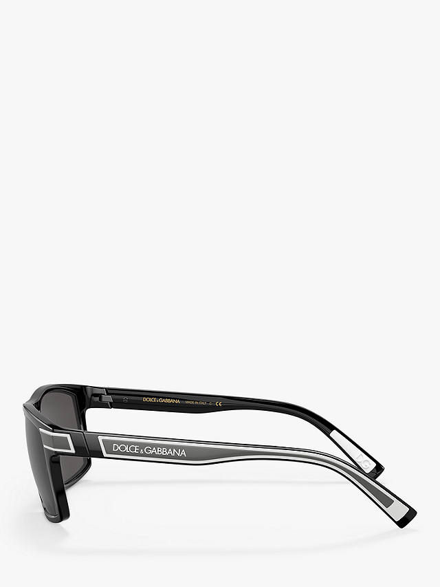 Dolce & Gabbana DG6160 Men's Polarised Square Sunglasses, Grey