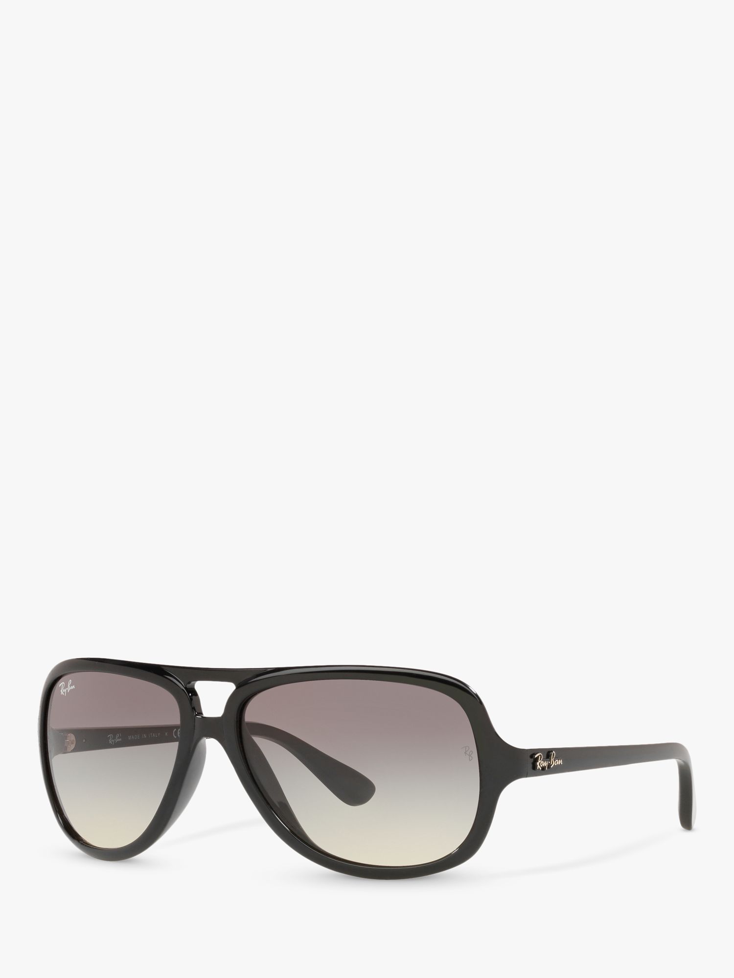 Ray-Ban RB4162 Men's Aviator Sunglasses, Black/Grey Gradient at John Lewis  & Partners