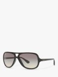 Ray-Ban RB4162 Men's Aviator Sunglasses, Black/Grey Gradient