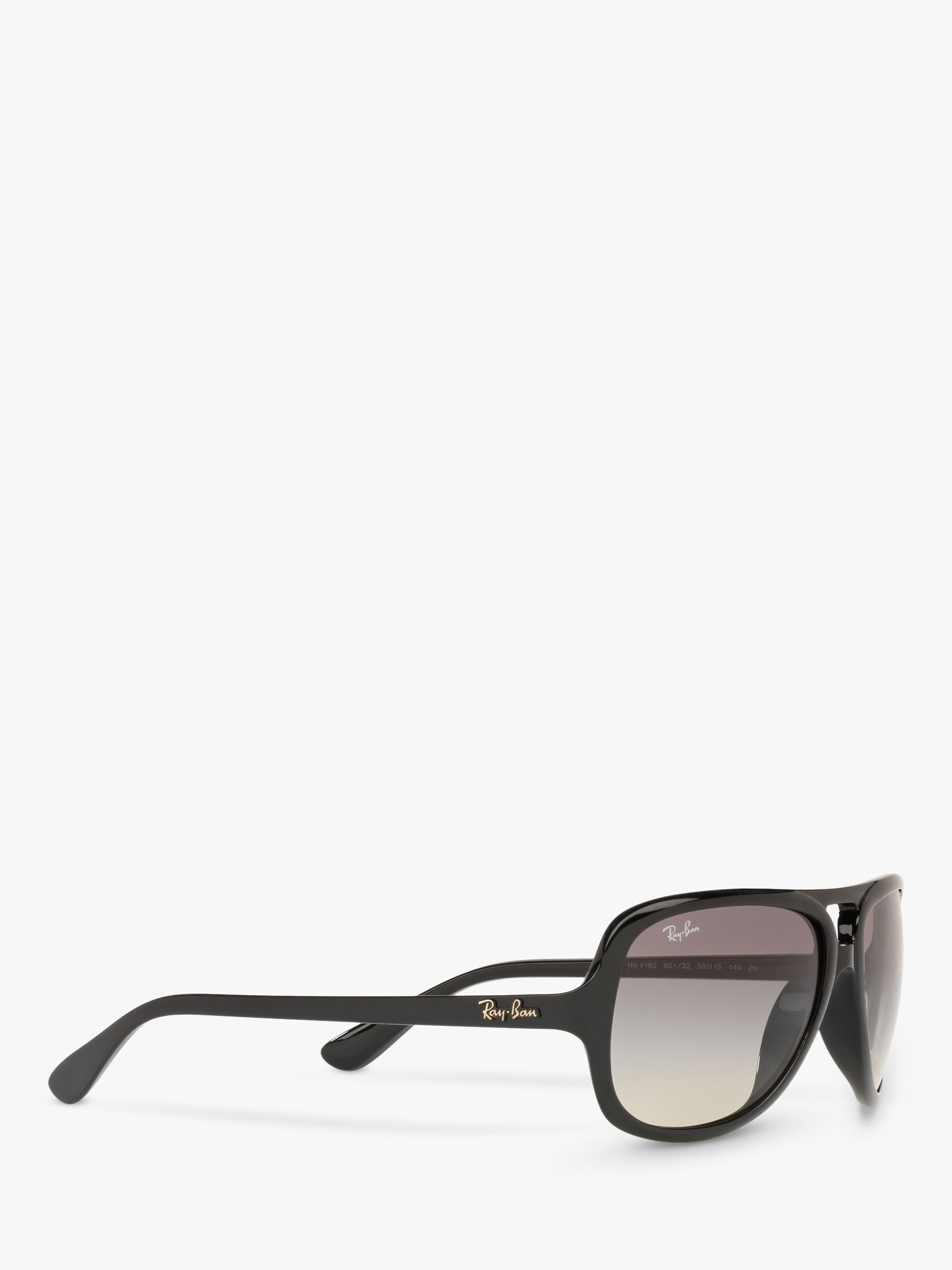 Ray-Ban RB4162 Men's Aviator Sunglasses, Black/Grey Gradient