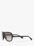 Ray-Ban RB4162 Men's Aviator Sunglasses, Black/Grey Gradient