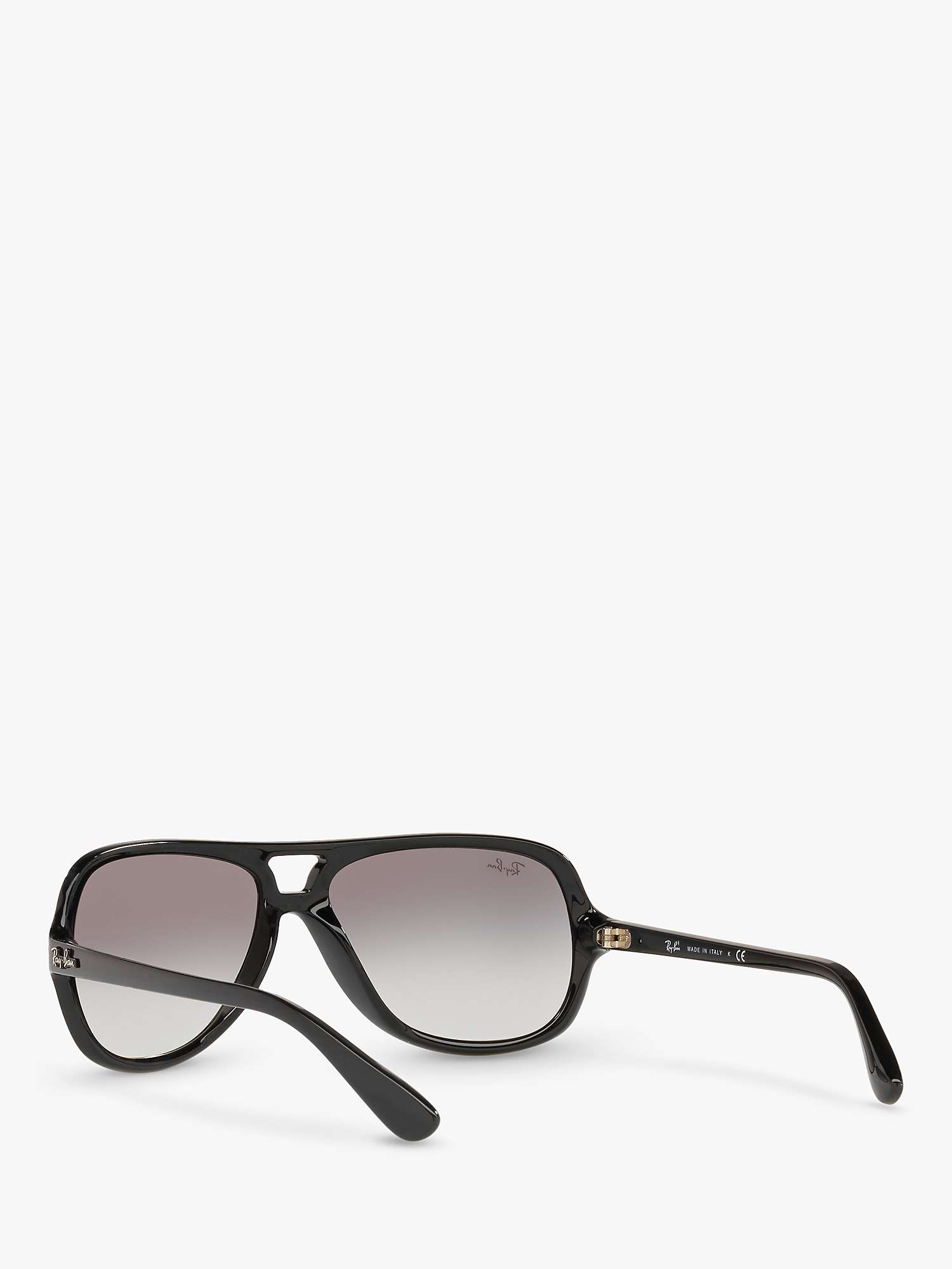 Buy Ray-Ban RB4162 Men's Aviator Sunglasses, Black/Grey Gradient Online at johnlewis.com