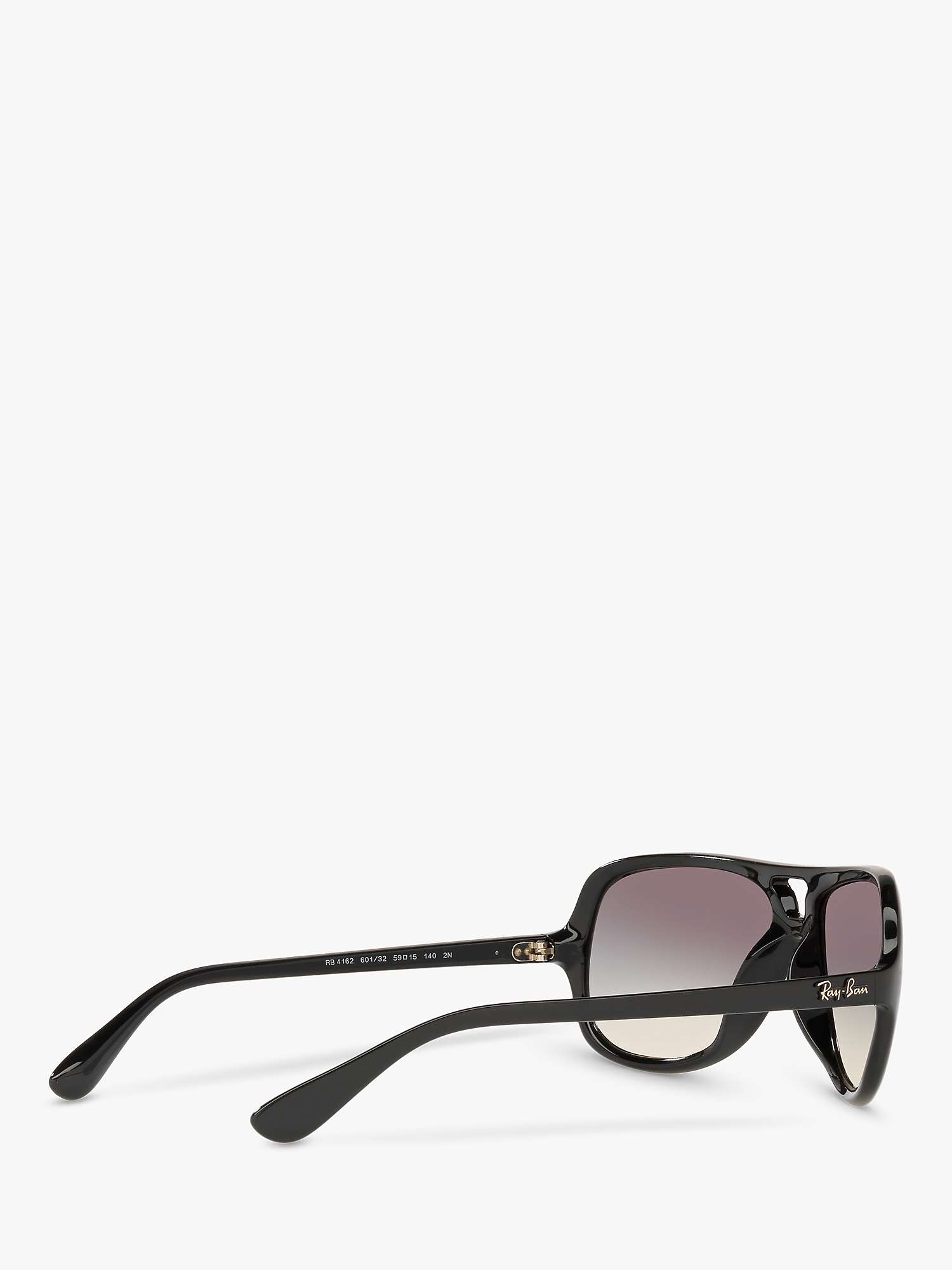 Buy Ray-Ban RB4162 Men's Aviator Sunglasses, Black/Grey Gradient Online at johnlewis.com