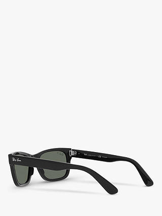 Ray-Ban RB2283901 Men's Polarised Sunglasses, Black/Green