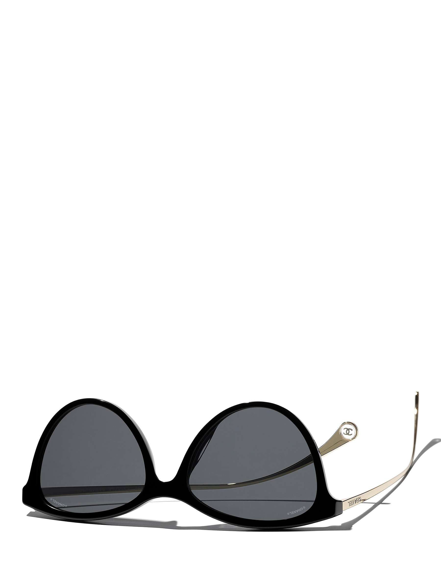 Buy CHANEL CH5459 Women's Phantos Sunglasses, Black Online at johnlewis.com