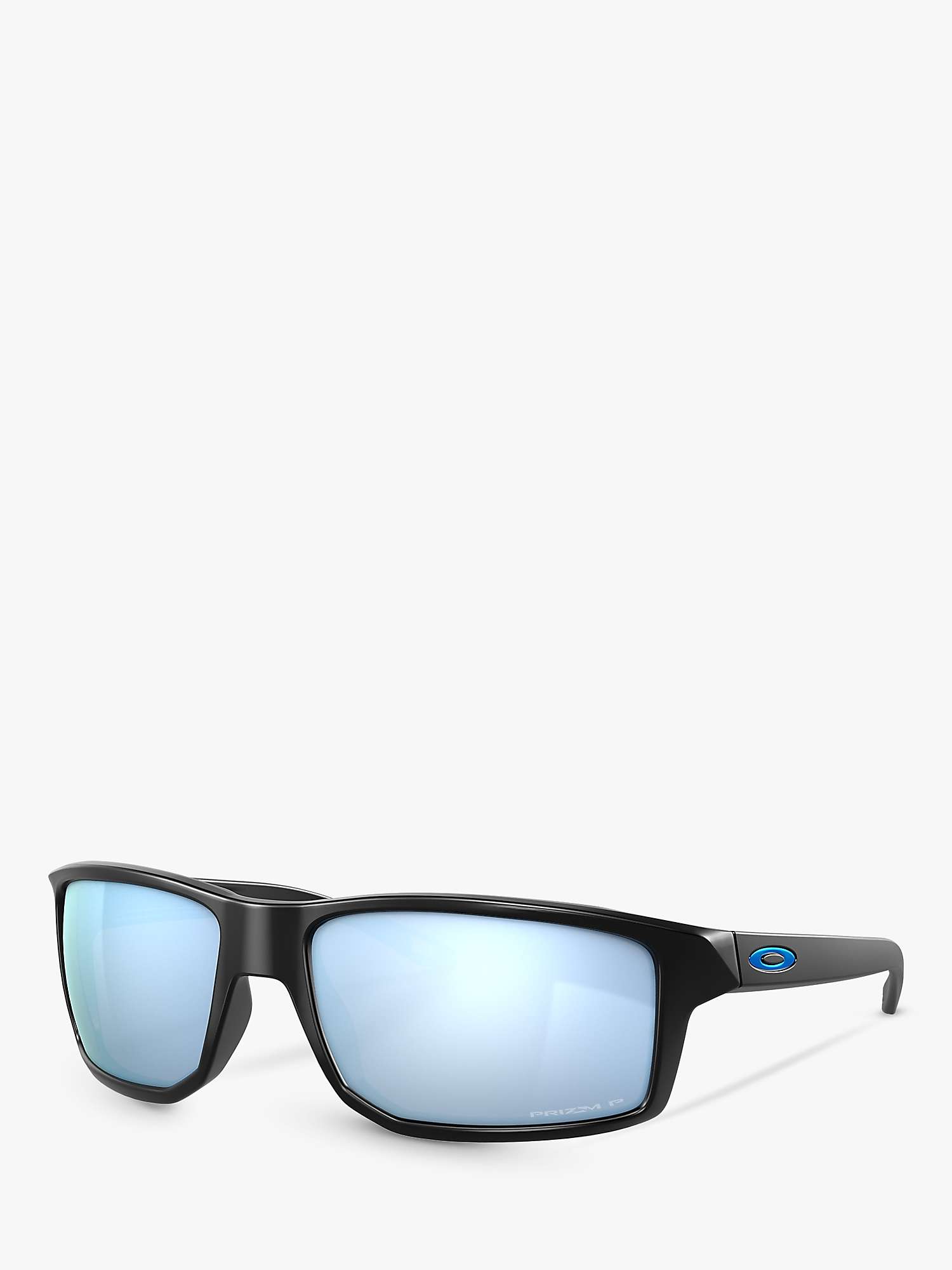 Buy Oakley OO9449 Men's Gibston Polarised Square Sunglasses, Matte Black/Blue Prizm Online at johnlewis.com